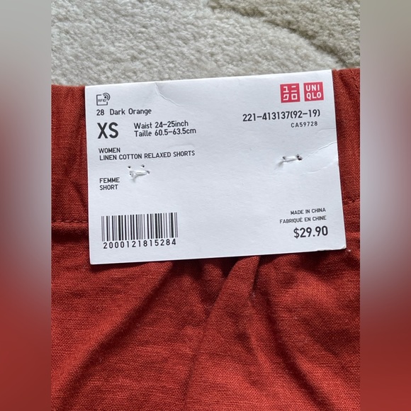 BRAND NEW Uniqlo linen cotton relaxed shorts - Picture 3 of 7